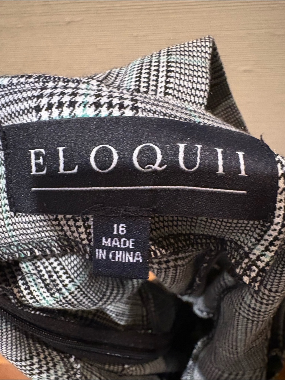 Eloquii Gray Plaid One-Shoulder Ruffle Dress - Picture 4 of 4